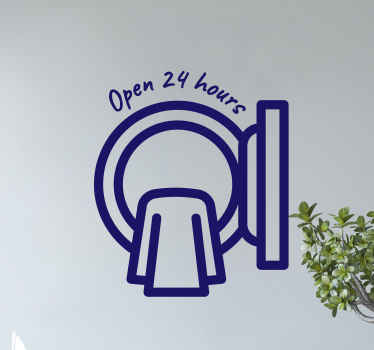 Laundry self serve home text wall sticker - TenStickers