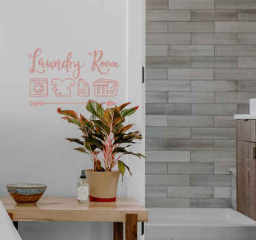 Laundry room wall text sticker - TenStickers