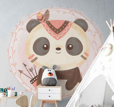 Panda boho wild animal decal - TenStickers