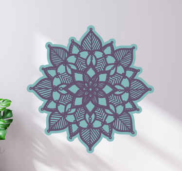 Intricate Floral Mandala living room wall sticker - TenStickers