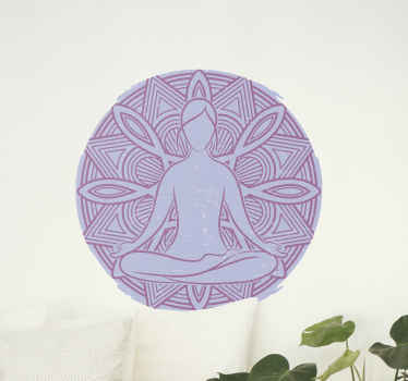 Wandtattoo Blume Yoga lotus - TenStickers