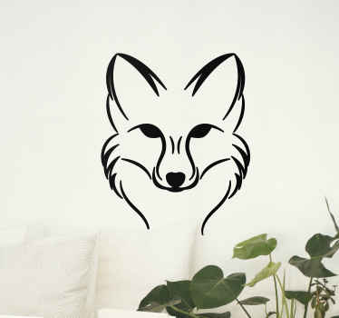 Wandtattoo Wildes Tier Wilder fuchs kopf - TenStickers
