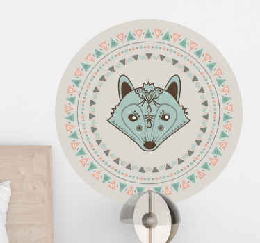 Boho fox κεφάλι άγρια ζώα decal - TenStickers