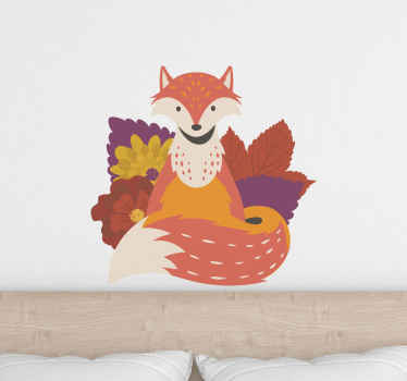 αλεπού το φθινόπωρο αφήνει άγρια ζώα decal - TenStickers
