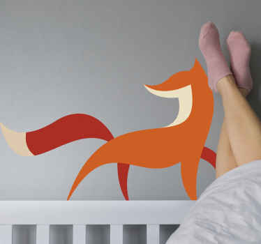 Vinilo animal salvaje silueta zorro naranja - TenVinilo