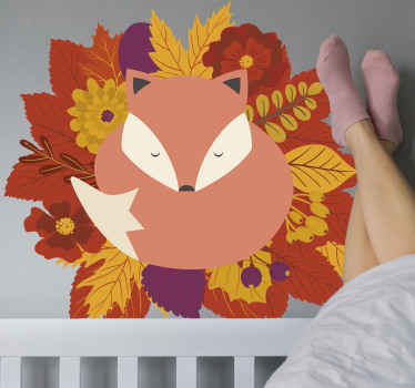 φθινοπωρινό αλεπού άγριο ζώο decal - TenStickers
