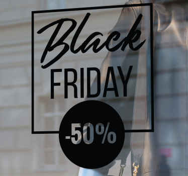 Sticker Êvenement Pourcentage de Black Friday - TenStickers