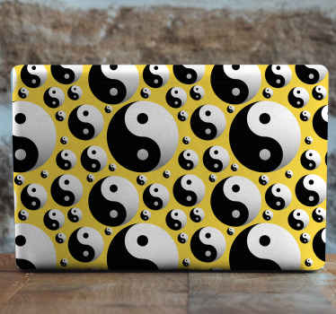 Yin yang vzor laptop vinylové kůže - TenStickers