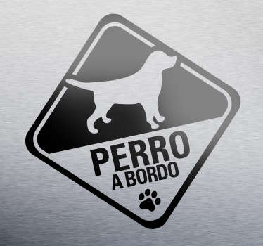 Adhesivo perro a bordo invertido - TenVinilo
