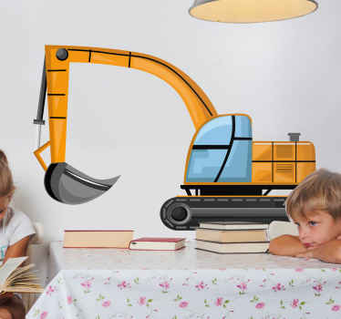 Excavator bulldozer caterpillar toy sticker - TenStickers