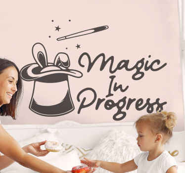 αυτοκόλλητο με μαγικά κουνέλια και ουράνιο τόξο - TenStickers