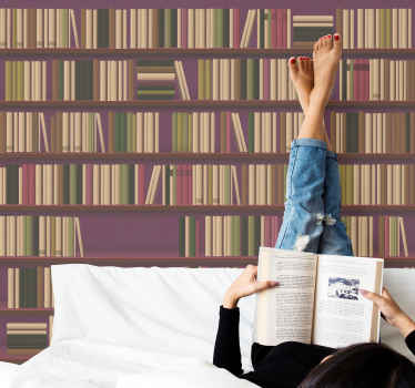 Vintage bookcase vintage stickers - TenStickers