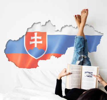 Mapa s nálepkou slovenskej vlajky - Tenstickers