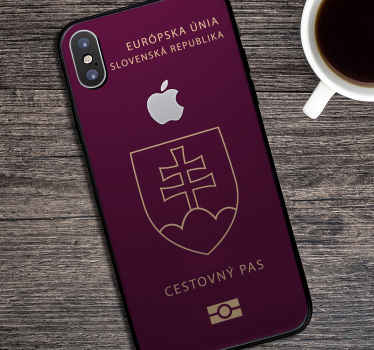 Slovenský pas iphone nálepka - Tenstickers