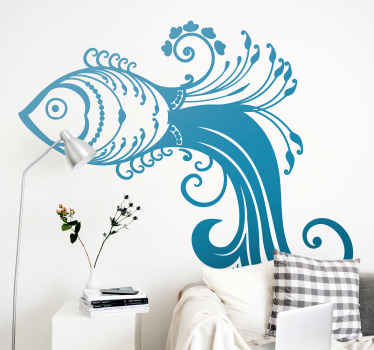 αυτοκόλλητο με διακοσμητικά θαλασσινά ψάρια - TenStickers