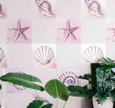 Sea Life bathroom tile sticker - TenStickers