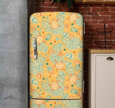 Undersea life soft colours fridge sticker - TenStickers