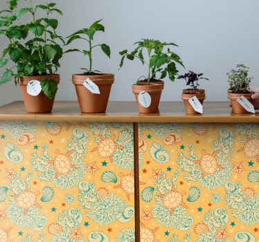 Autocolantes para móveis Vida submarina cor suave - TenStickers