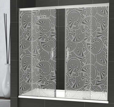 Spiral Shapes Shower Sticker - TenStickers