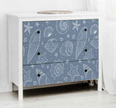 Klebefolie Möbel Meereslebewesen und muscheln - TenStickers