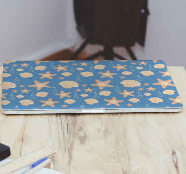 Fiskestjerne og skaller under skind til bærbare computere - TenStickers