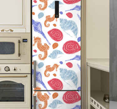 Vinylskylt med undervattens kylskåp - Tenstickers