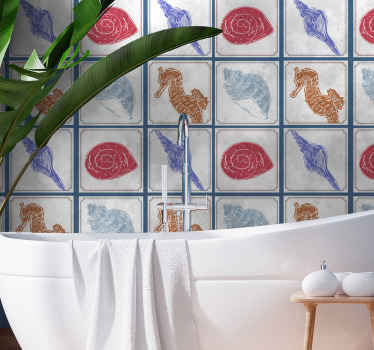 Undervattensplattor kakel vinyl klistermärke - Tenstickers