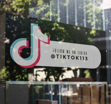 Follow me TikTok window sticker - TenStickers