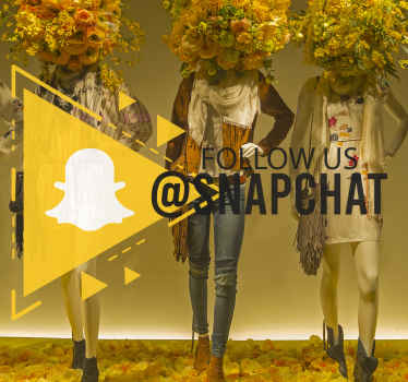 Follow on Snapchat window sticker - TenStickers