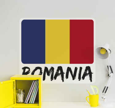 Autocolant personalizat steag românesc - TenStickers