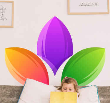 Rainbow flower of life floral wall decal - TenStickers
