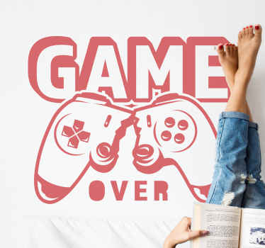 Gaming skull video game sticker - TenStickers