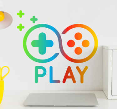 Gaming play video game sticker - TenStickers