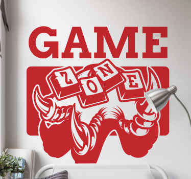 Gaming zone video game sticker - TenStickers