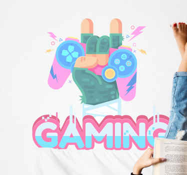 Gaming retro video game sticker - TenStickers