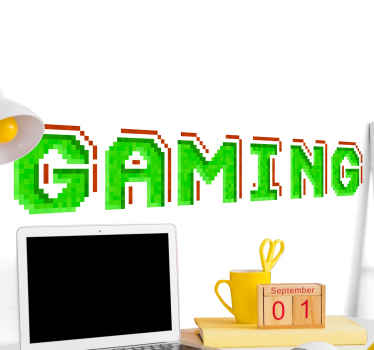 Gaming vintage font video game sticker - TenStickers