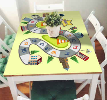 Board game city furniture sticker - TenStickers
