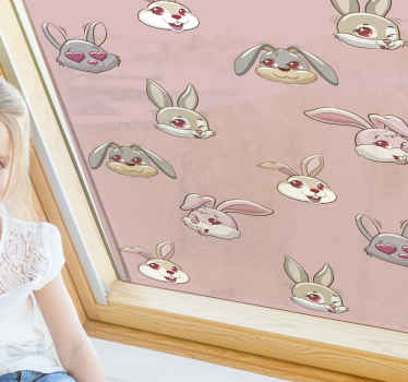 Sichtschutzfolie Fenster mit Kaninchen - TenStickers