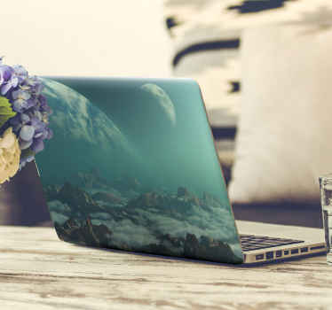 ムーンスペースラップトップビニールスキン - TENSTICKERS