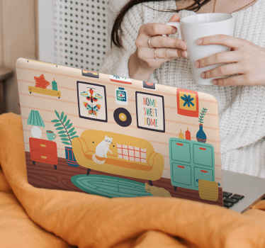 Laptop Aufkleber Katzengesicht - TenStickers