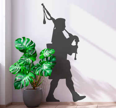 Scottish Bag Piper vinyl silhouette music wall sticker - TenStickers