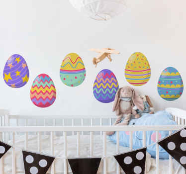 Kuvioidut pääsiäismunat sisustustarra muut tapahtumat - Tenstickers