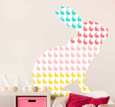 Nalepka zajec iz mini zajcev - TenStickers