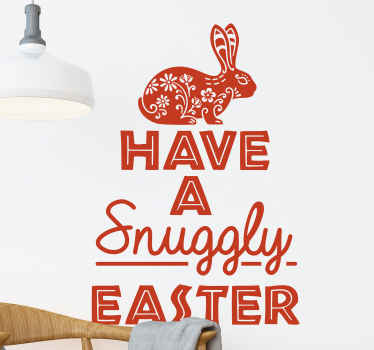 Snuggly Easter wall sticker - TenStickers