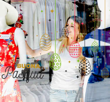 Adesivo murale rugby buona pasqua - TenStickers