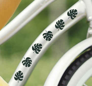 Monstera leaves bike bike sticker - TenStickers