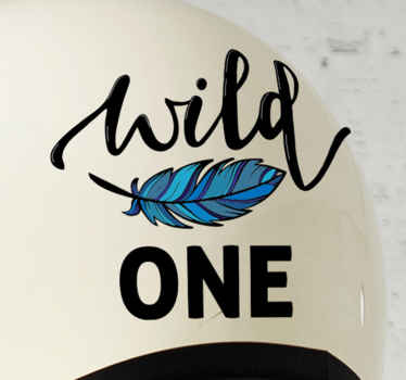 Wild one Helmet bike decal - TenStickers