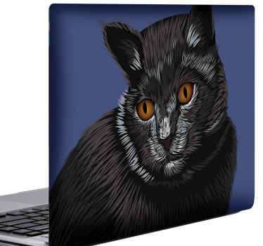 Autocolante para PC Cabeça de gato realista - TenStickers