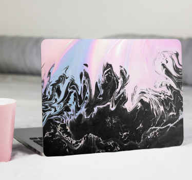 Vibrant pastel pink marble laptop skins - TenStickers