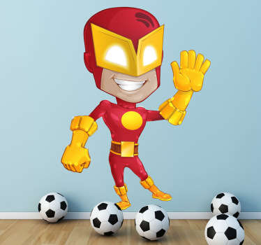 är ditt barn ett fan av superhjältarmen? Då är detta väggklistermärke idédesignen för ditt barns rum eller lekrum.